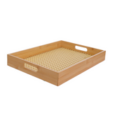Bandeja Retangular de Bambu 39cm