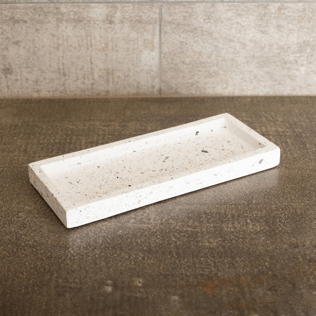 bandeja retangular branca
