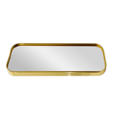 Bandeja Retangular Espelhada Dourada 30cm