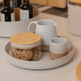 Organizador Giratório Lume Plástico Bege 25,5cm