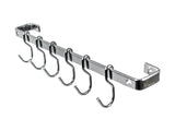 Barra de Piatina 45cm com 6 Ganchos Cromada - Ela Decora