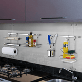 Barra de Piatina Cromada 60cm com 6 ganchos - Ela Decora