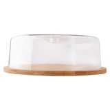 Boleira de Bambu com Tampa de Acrílico 28cm - Ela Decora