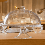 Prato para Bolo com Pé e Tampa de Cristal New Butterfly 30cm