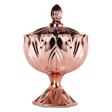 Bomboniere Potiche Cristal de Chumbo Rose Gold 14cm - Ela Decora