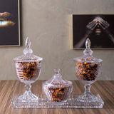 Bomboniere Potiche de Cristal de Chumbo com Pé Dublin 24,5cm Elegante - Ela Decora