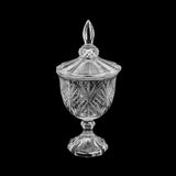 Bomboniere Potiche de Cristal de Chumbo com Pé Dublin 24,5cm Elegante - Ela Decora