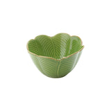 Bowl Centro de Mesa Decorativo de Ceramica Banana Leaf Verde 16cm - Ela Decora