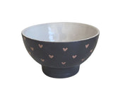 Bowl em Cerâmica Coração Cinza 13cm - Ela Decora