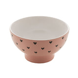 Bowl em Cerâmica Coração Rosa 13cm - Ela Decora