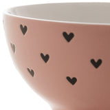 Bowl em Cerâmica Coração Rosa 13cm - Ela Decora
