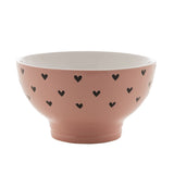 Bowl em Cerâmica Coração Rosa 13cm - Ela Decora