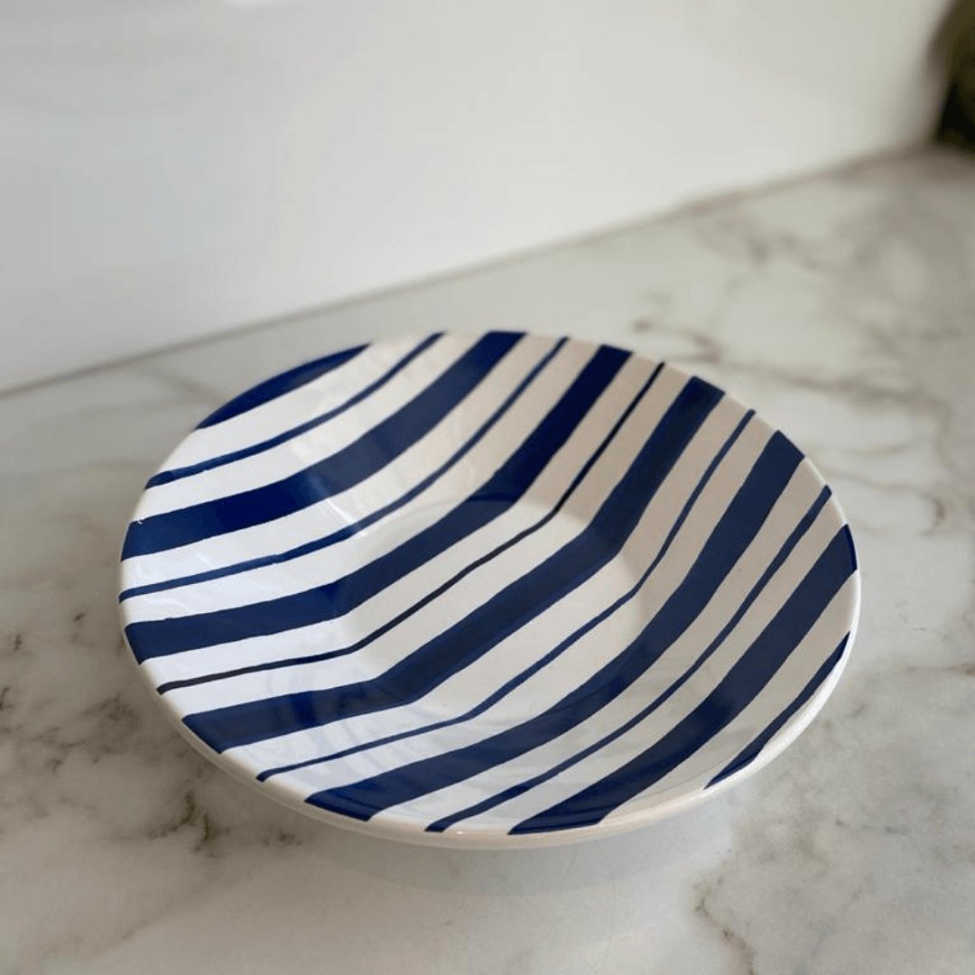 Bowl Key West Azul e Branco 20cm - Ela Decora