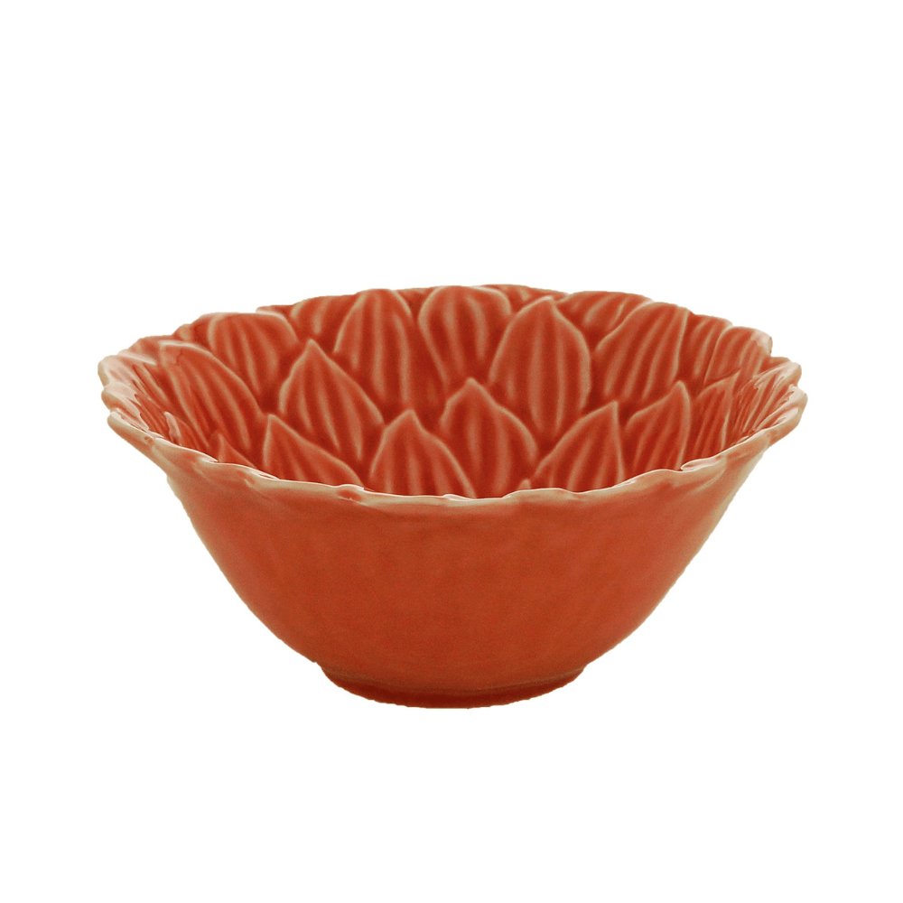 Bowl Porcelana Daisy Flor Coral - 14 cm - Ela Decora