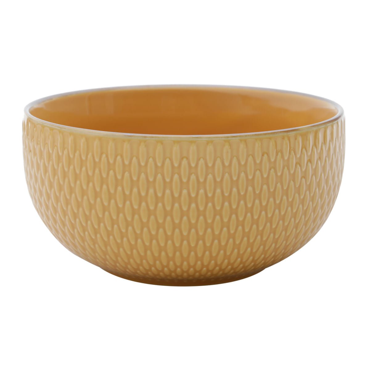 Bowl Porcelana Drops Amarelo com Detalhe Metalizado - 700ml - Ela Decora
