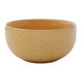 Bowl Porcelana Drops Amarelo com Detalhe Metalizado - 700ml - Ela Decora