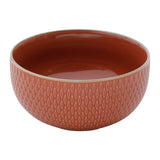 Bowl Porcelana Drops Laranja com Detalhe Metalizado - 700ml - Ela Decora