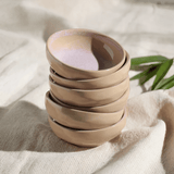 Bowl Ramequim Cerâmica Orgânico Litchi Rosa 9cm - Ela Decora