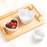 Bowl Ramequin Coração 11cm Branco - Ela Decora