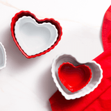 Bowl Ramequin Coração 11cm Branco - Ela Decora