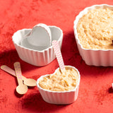 Bowl Ramequin Coração 11cm Branco - Ela Decora