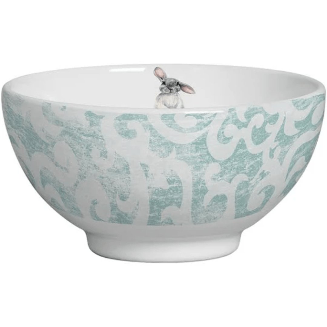 Bowl Sweet Easter Páscoa Coelho Branco e Verde 430ml - Ela Decora