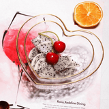 Bowl Vidro Martelado Coração Fio de Ouro - 12cm - Ela Decora