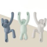 Buddy Conjunto Cabideiro Gancho de Parede Verde Azul e Branco - 3 Peças - Ela Decora