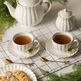 Bule de Porcelana Petala Branco 950ml - Ela Decora