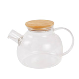 Bule Mattine em Vidro Borossilicato com Tampa de Bambu 900ml - Ela Decora