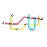 Cabideiro Ganchos de Parede Subway Metrô Colorido Umbra - 58 cm - Ela Decora