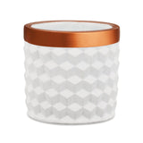 Cachepot Branco Em Cimento G - 17 cm - Ela Decora