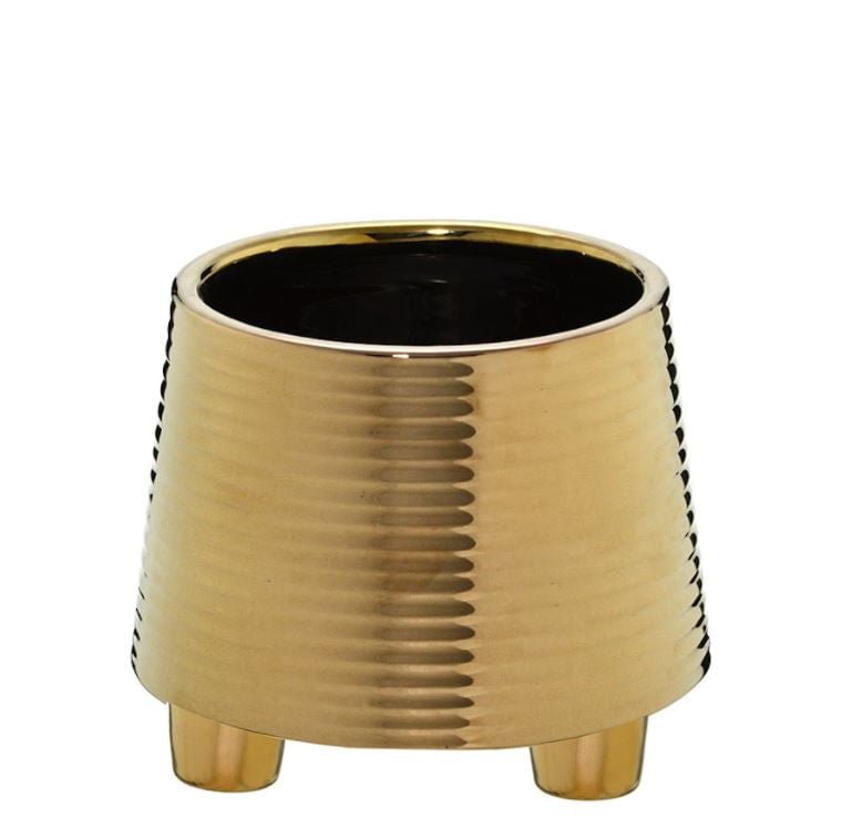 Cachepot Decorativo Dourado 12cm - Ela Decora