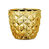 Cachepot Dourado Cerâmica Dots P - 10 cm - Ela Decora