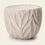 Cachepot em Cimento Branco 19cm x 15cm - Ela Decora