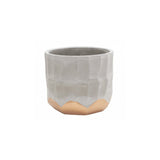 Cachepot em Cimento Cestavado Base Rose Gold - Ela Decora
