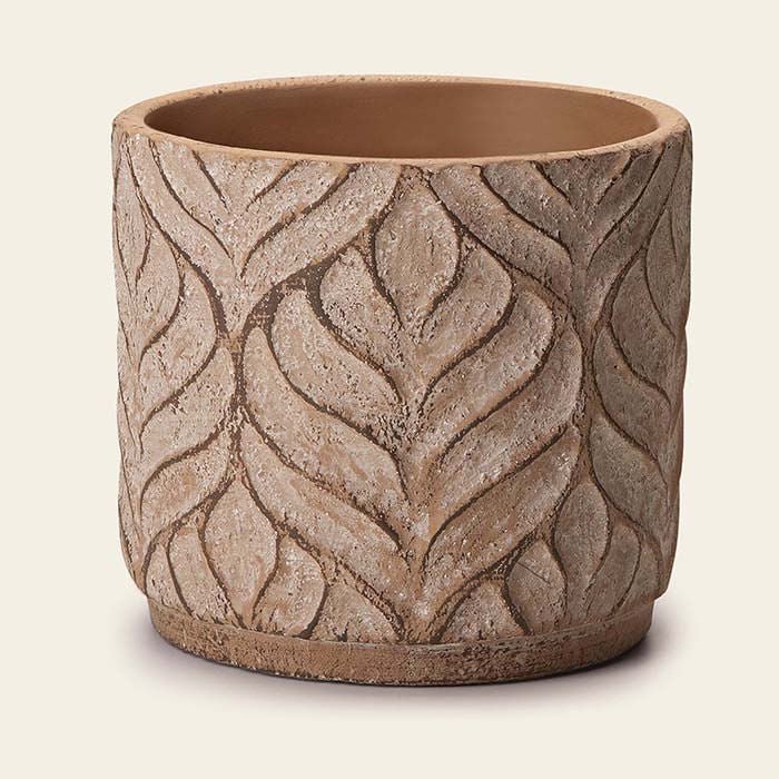 Cachepot em Cimento Marrom 17cm x 15cm - Ela Decora