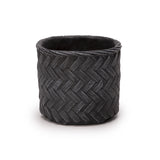 Cachepot em Cimento Preto 13cm - Ela Decora