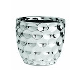 Cachepot Prata Cerâmica Dots G - 15,5 cm - Ela Decora