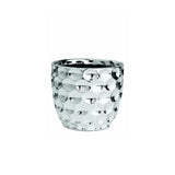 Cachepot Prata Cerâmica Dots P - 10,5 cm - Ela Decora
