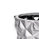 Cachepot Prata Em Cerâmica Star - 7,5 cm - Ela Decora