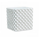 Cachepot Vaso Decorativo Branco e Cinza Cimento P - 14 cm - Ela Decora