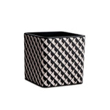 Cachepot Vaso Decorativo Cimento Pied Poule Preto e Branco P - 14 cm - Ela Decora