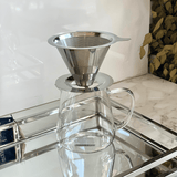 Cafeteira de Vidro Borossilicato com Filtro em Aço Inox 750ml - Ela Decora