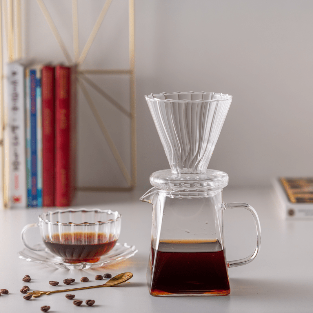 Cafeteira e Filtro de Vidro Borossilicato 500ml - Ela Decora