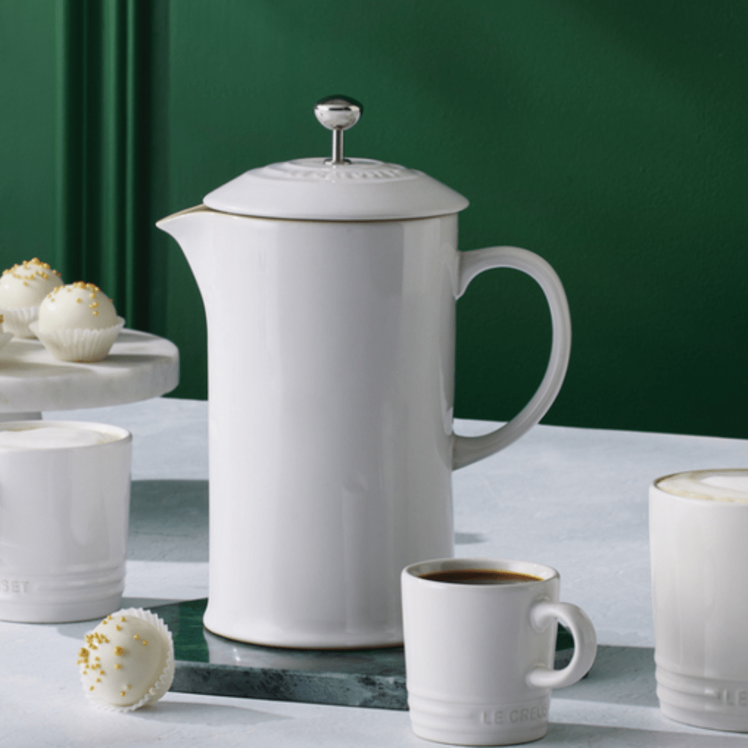 Cafeteira Prensa Francesa Branca 1 Litro Le Creuset - Ela Decora