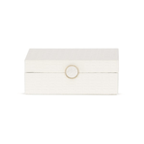 Caixa Decorativa em MDF e PU Branca 22,5cm P - Ela Decora