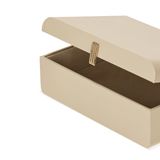 Caixa em MDF com Revestimento em PU Cinza 28cm - Ela Decora