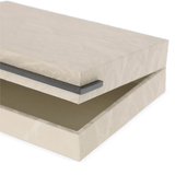 Caixa em MDF Revestido em PU Cinza 24cm P - Ela Decora