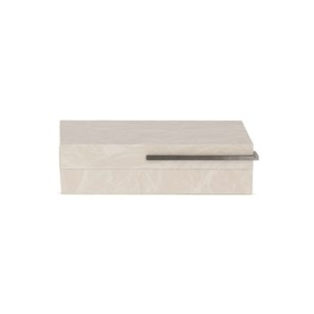 Caixa em MDF Revestido em PU Cinza 24cm P - Ela Decora